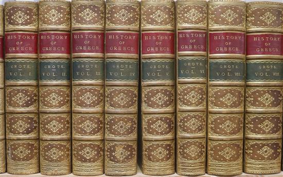 Grote, George - A History of Greece, 8 vols plus uniformly bound volume of maps, 8vo, contemporary